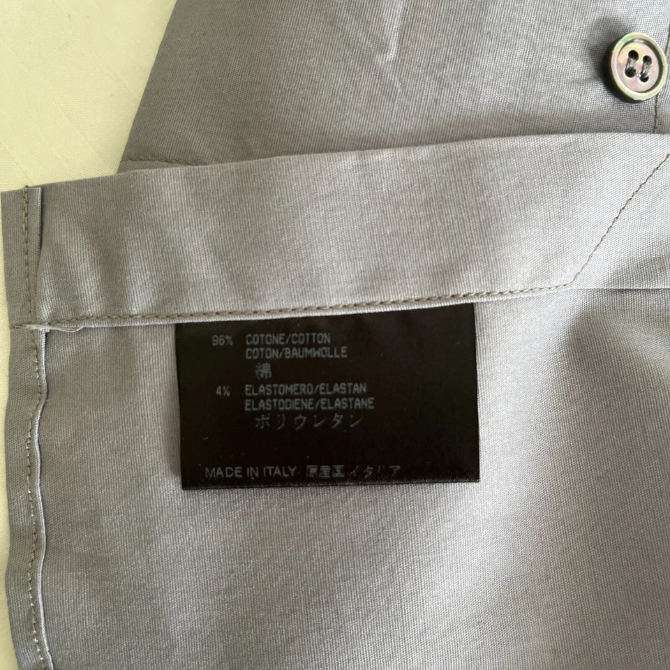 Disfraz Nacional Talla Camisa 15 3/4" (40) Calce Ajustado L/S "Ciudad" Gris Italia M180603 Foto 4 de 4