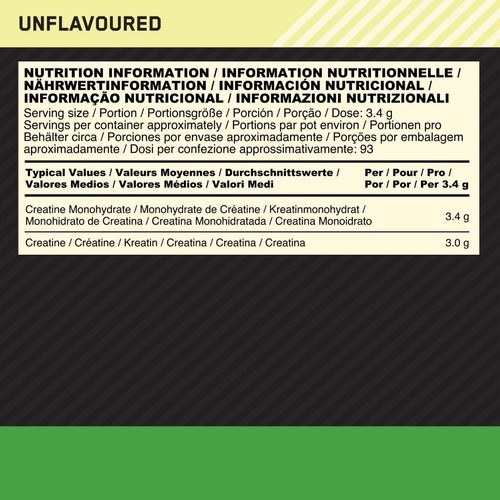 Optimum Nutrition Creatina Monoidrato 317g Polvere, ON Creatina 93 Porzioni - Foto 4 di 5