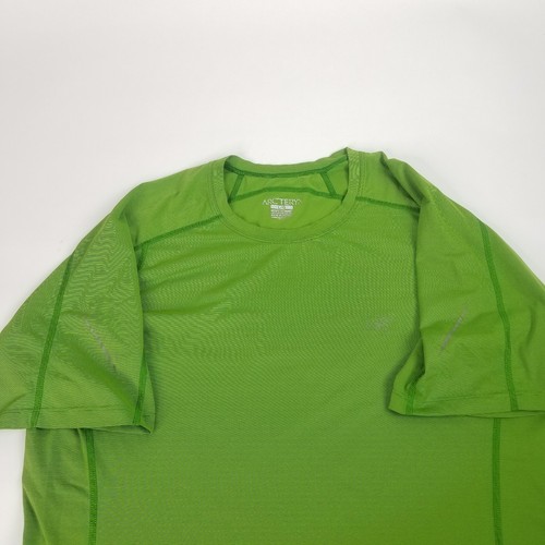 ArcTeryx Short Sleeve T Shirt Mens Large Green Base Layer Performance Gym - Picture 10 of 12