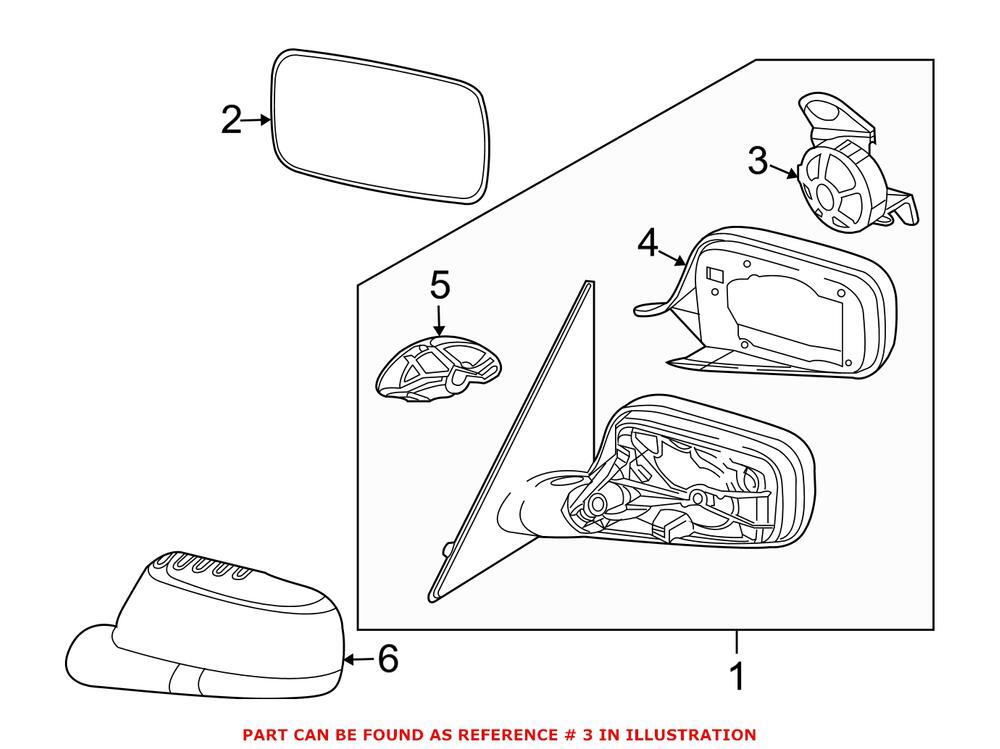 Genuine BMW Door Mirror Motor Front Right Actuator 67138362422 for
