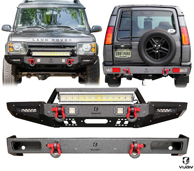 Vijay For 1999-2004 Land Rover Discovery 2 Steel Front /Rear Bumper W/Lights