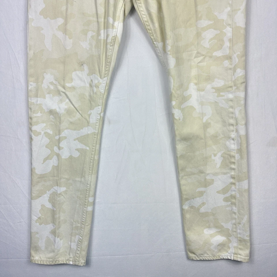 Pantalones de mezclilla Ralph Lauren etiqueta negra camuflados naturales crema para hombre 36 x 32 calce ajustado Foto 4 de 4