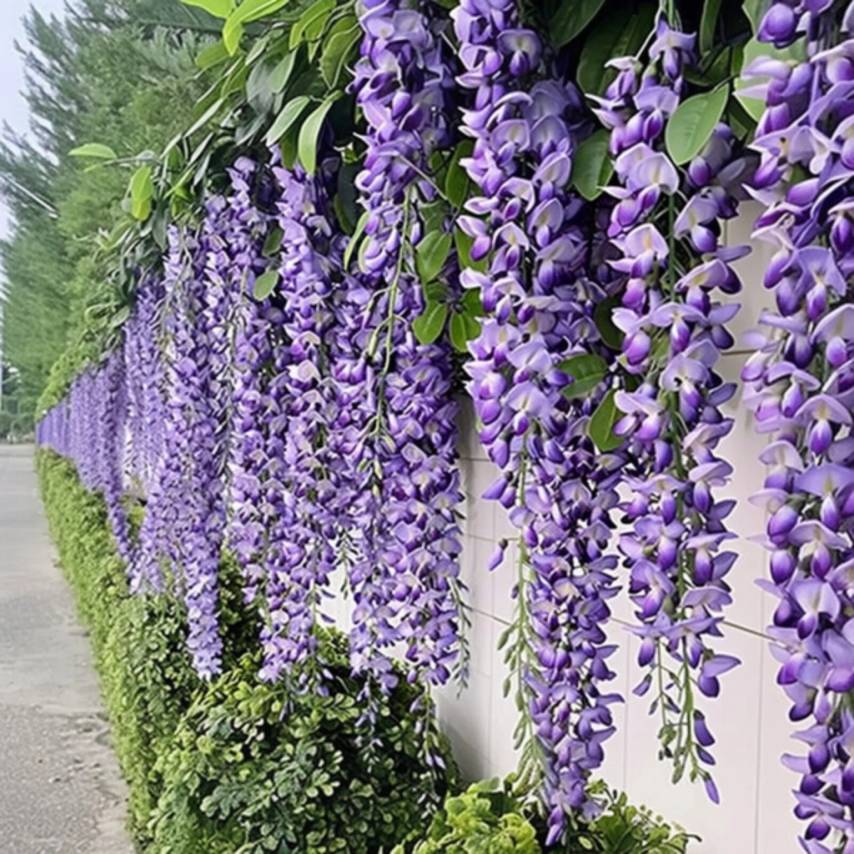 Hanging Faux Purple Wisteria Wedding Floral Decor - 24 pcs, 72 Branches  Total | eBay