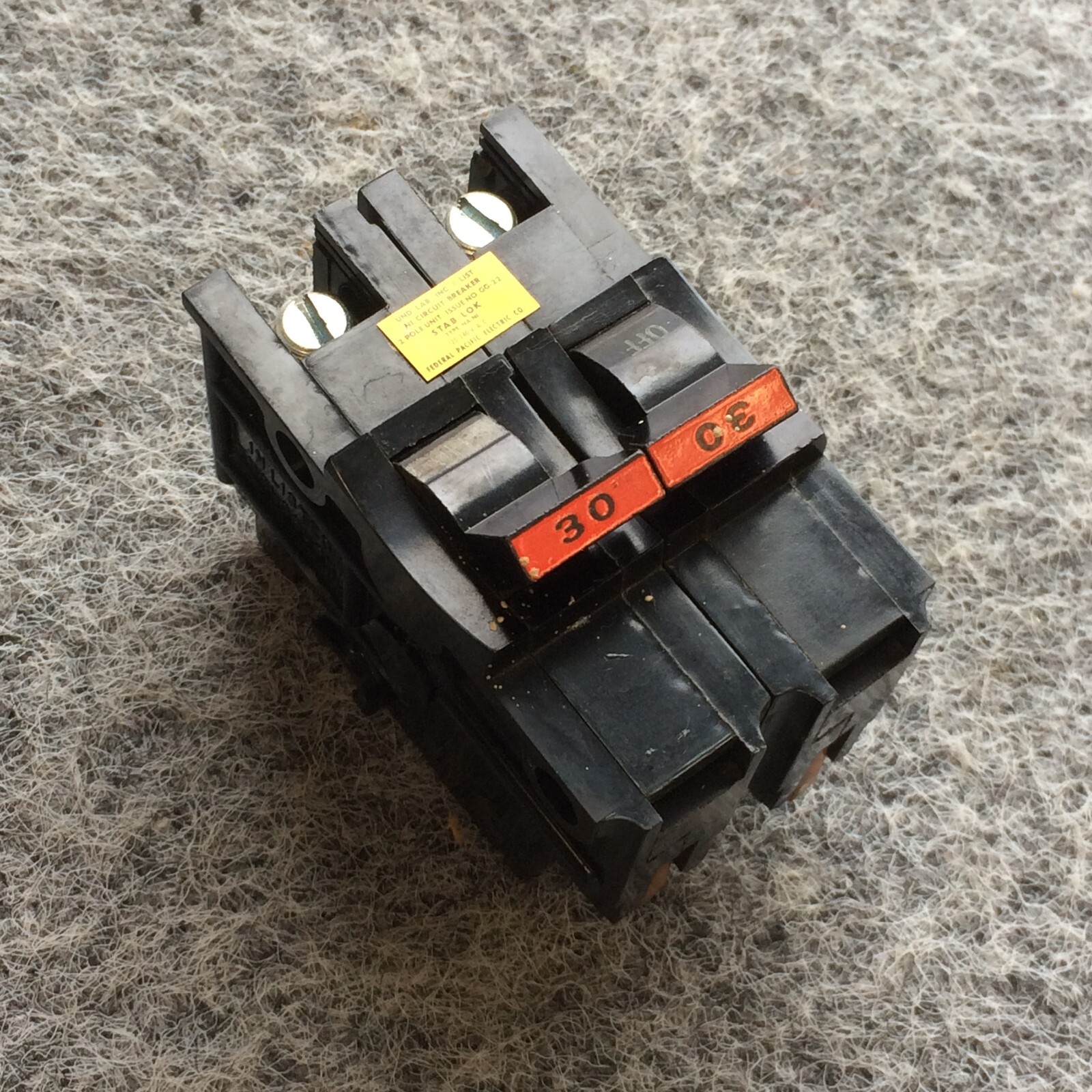  Federal Pacific AMERICAN FPE NA230 30 AMP 2 POLE  THICK NA-230 RED handle