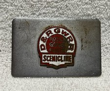 Vintage D RGWRR Royal Gorge Route Scenic Line Belt Buckle Silver
