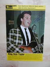 Ted Kingsize Taylor "Star Club" autograph signed A4 magazine image