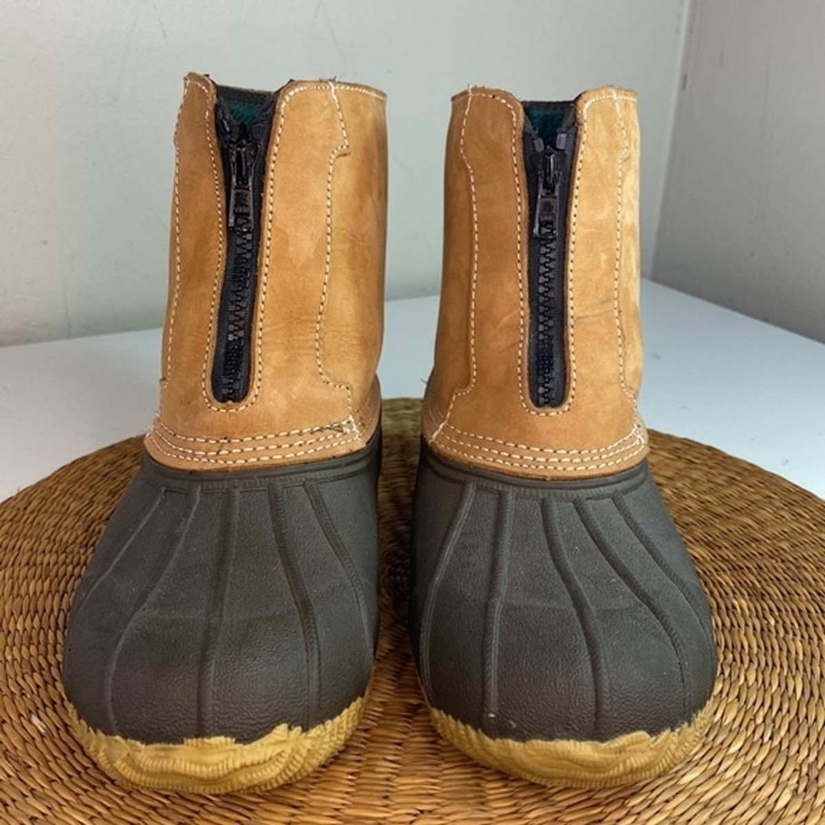 REDHEAD THINSULATE MENS 200 GRAM FRONT ZIP DUCK BOOTS SZ 6 BROWN/TAN LEATHER | eBay