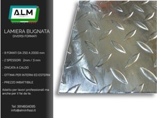 LAMIERA CALPESTABILE ANTISCIVOLO ZINCATA  MANDORLATA, DIVERSI SEPSSORI E FORMATI