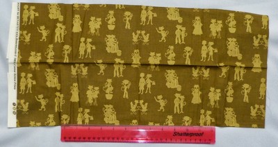 Makower, Stoff, zum Quilten, Basteln, 100% Baumwolle Katzen auf Khaki 