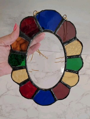 Butterfly Etched Stained glass wall art Sun Catcher