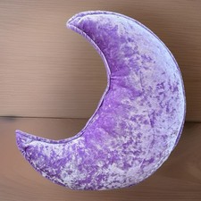 Celestial Moon Pillow Lilac Purple Crushed Ve...