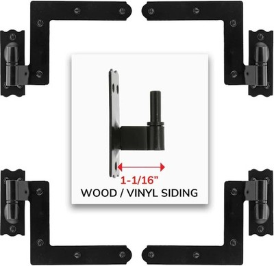 Exterior Shutter Blind Hins with 2 Material Opts and 3 siding