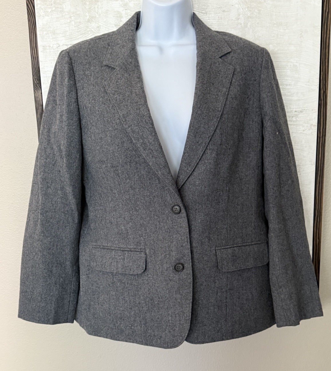 Pendleton Wool Blazer Jacket Grey 2 Button Womens… - image 1