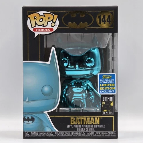 Funko Pop! Heroes DC Batman #144 2019 Summer Convention Exclusive LE Teal Chrome