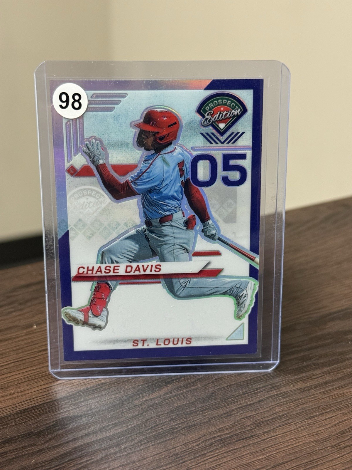 2025 Panini Prospect Edition Purple Prizm /99 - Chase Davis #132 - Cardinals