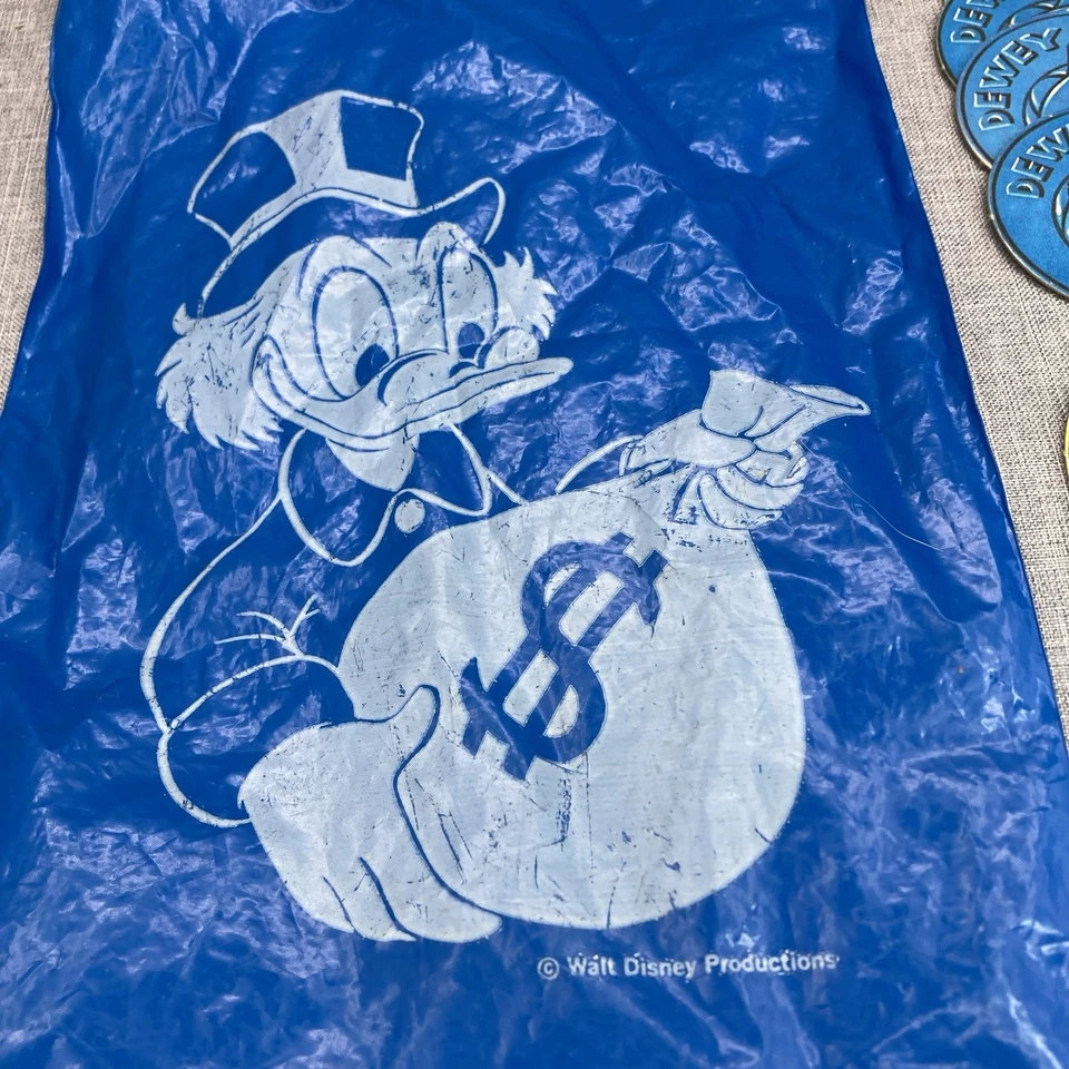 De colección Walt Disney Tío Scrooge Bolsa de Dinero Juego Piezas Y Bolsa NO COMPLETA Foto 2 de 4