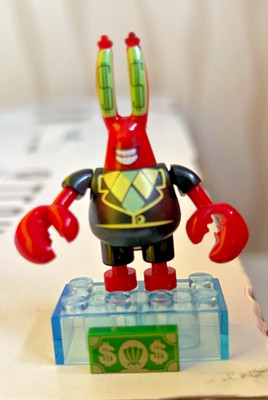 Mr Krabs im Anzug - Spongebob Schwammkopf Serie 3 Mega Bloks seltene Figur