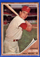 1962 Topps Baseball #17 Johnny Callison- Philadelphia Phillies - NrMt