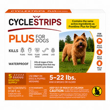 cyclestrips Flea Tick Prevention - Extra Large Dogs over 55 lbs. - 6 Doses