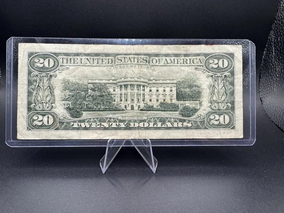 💵 1981 $20 Jackson Note L04005490E 💚 Old Style Federal Reserve Bill Circulated - Image 2 of 2