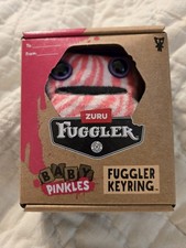 Fuggler Baby Pinkles 3.5" WIDE EYED WEIRDO Pink Zebra Keychain Keyring Brand New