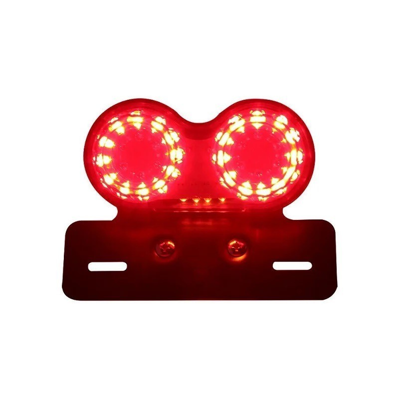 Feu arrière moto LED étanche clignotant intégré et stop puissant 12V universel
