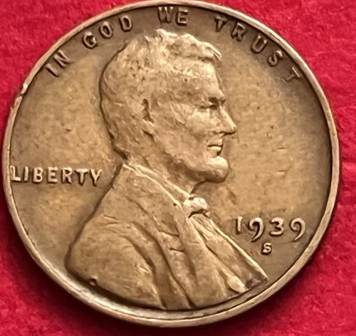 1939-S Lincoln Wheat Cent San Francisco EF Original Penny JC1354