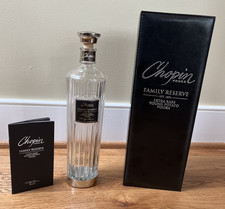 Chopin Family Reserve Vodka Empty Bottle Box and Booklet included 750ML