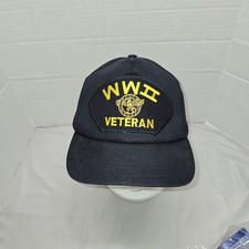 Vintage WWII Veteran Blue Eagles Crest Snapback Baseball Hat Cap Made In USA VGC