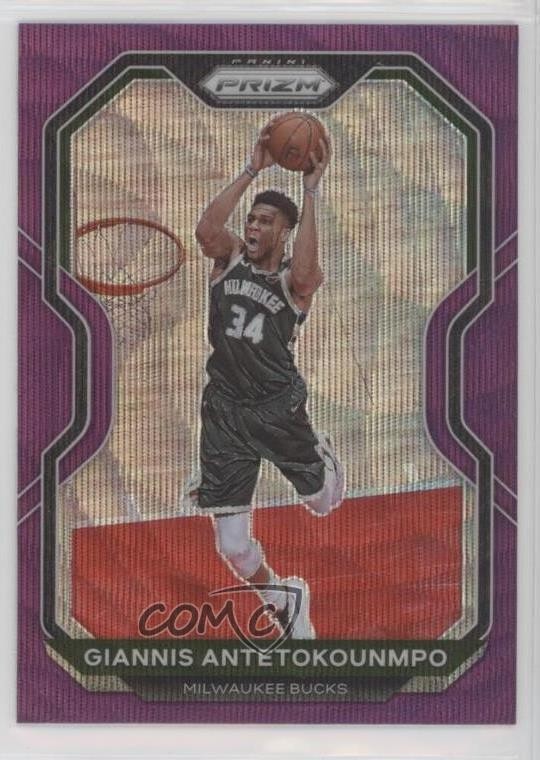 2020-21 Panini Prizm Purple Wave Prizm Giannis Antetokounmpo #111 04xs