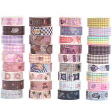 Cute Washi Tape Value Pack 36 Rolls Aniamls Printed Masking Tape Kawaii Decor...