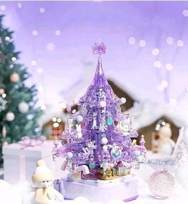 Christmas Tree Music Box 3D Puzzle Building Blocks Toy Plays Wish You A Merry