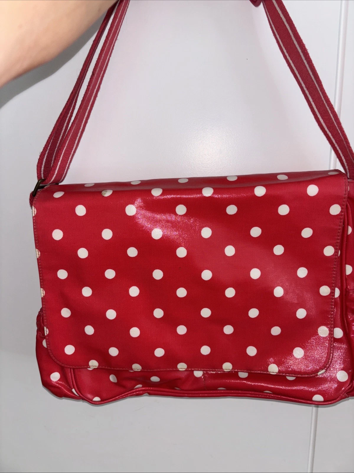 Cath Kidston Baby Changing Bag Red and White Polka Dot Pattern