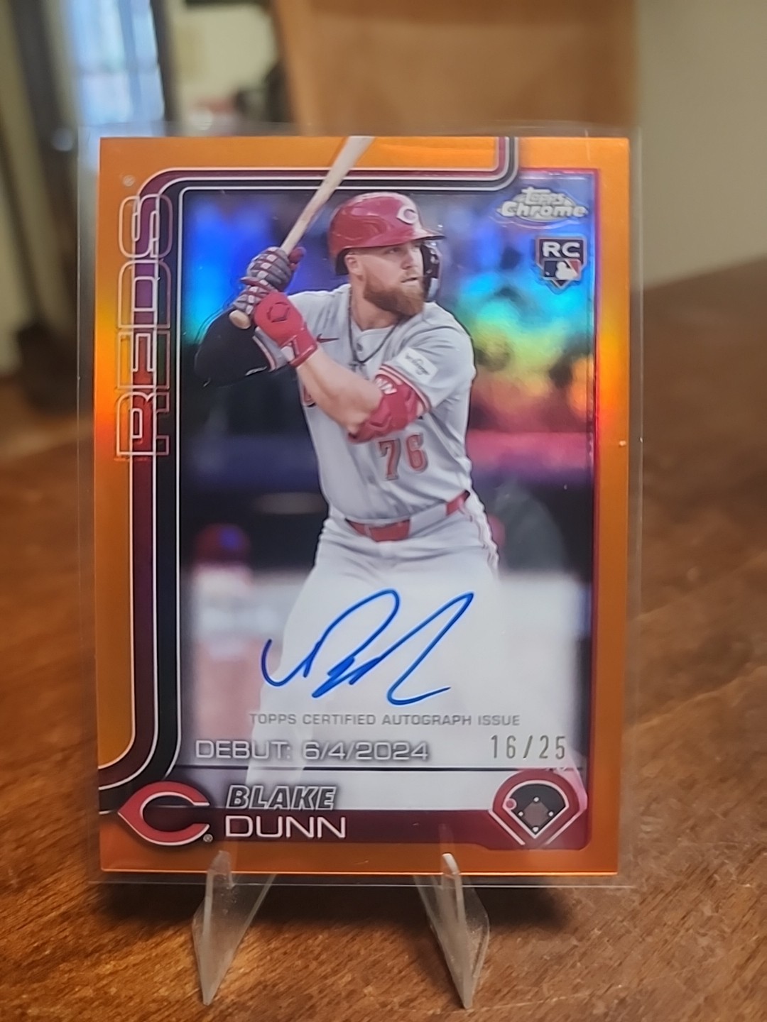2025 Topps Chrome - Rookie Autographs Blake Dunn #CRDA-BD Orange Refractor /25