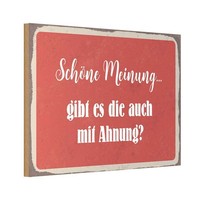 Holzschild 12X18 Cm SchöNe Meinung Gibt Mit Ahnung Dekoration Deko Geschenk Holz
