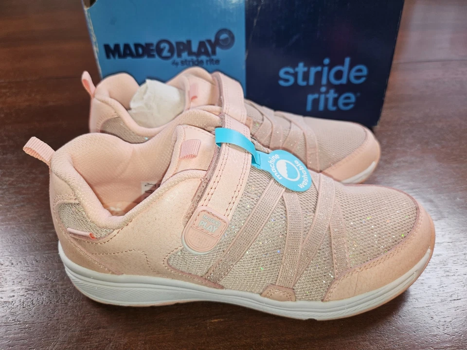 Stride Rite M2P Emmy CG60276 Rosa Polvoriento Talla 2 1/2 M Lavable a Máquina Nuevo en caja Foto 4 de 4
