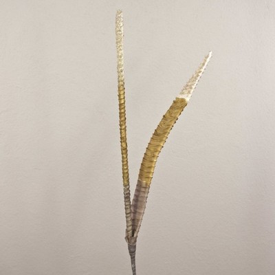 artplants Kunst Aloe aristata Blätter ALESANDRO, Glitzer, braun-Gold, 95cm