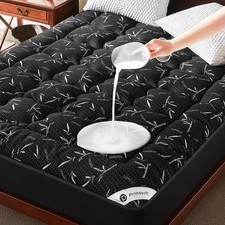 100 Waterproof Queen Size Mattress Topper, Thick Pillow Top Mattress Pad  Up ...