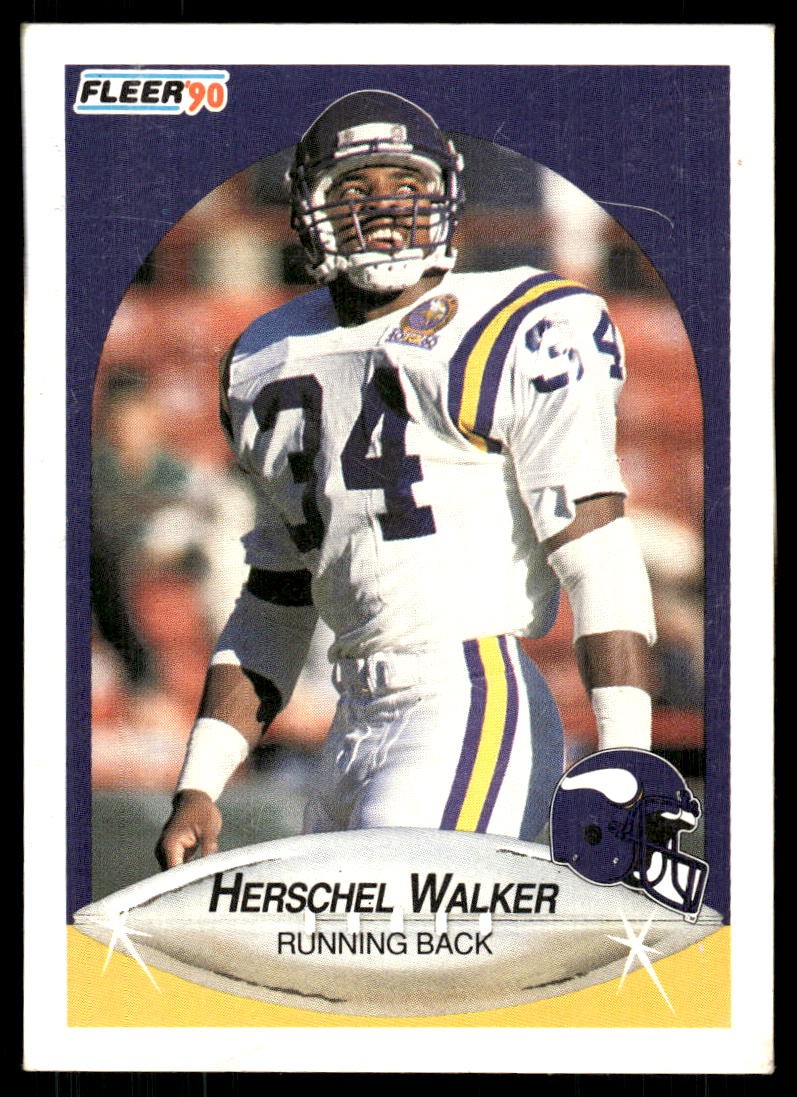 Herschel Walker 1990 Fleer #107 Vikings FREE SHIPPING StackedPacks