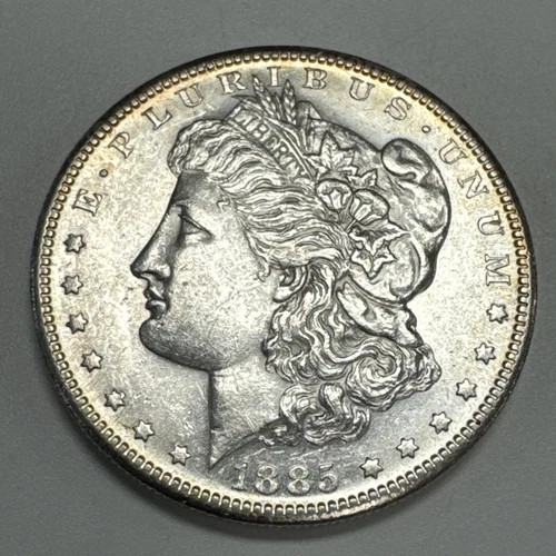 1885-S $1 Morgan Silver Dollar Ch AU.