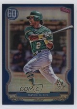 2020 Topps Gypsy Queen Box Topper Chrome Blue Refractor 77/99 Khris Davis 10wc