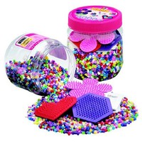 Original Hama Midi 2051 BüGelperlen Dose 4000 Rosa-Mix Perlen Inkl. 3 Platten