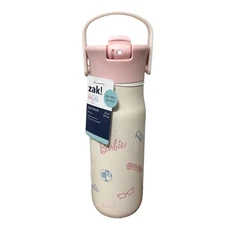 New Zak Barbie 20oz Stainless Steel Water Bottle Pink Cream Blue BPA Free NWT