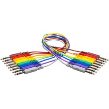 Hosa CSS-845 Patch Cable 1/4"" TRS to Same 1.5ft 8pc