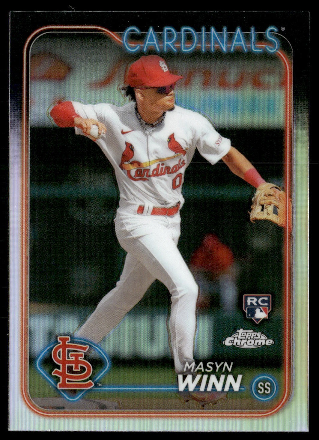2024 Topps Chrome - Masyn Winn #189 Prism Refractor (RC)