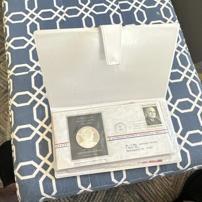 Postmasters of America Harry S. Truman 8c First Day Cover Medallion COA