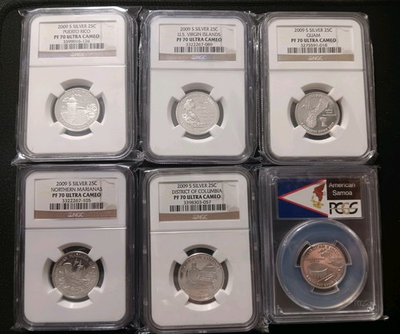 #ad Top Pop All 6 Of The DC amp; US Territories Silver Proof 70 5 NGC amp; 1 PCGS $220.00