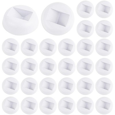 Framendino, 30 Pack White 3D Floating Display Case Frame Holder Base Coin Jew...