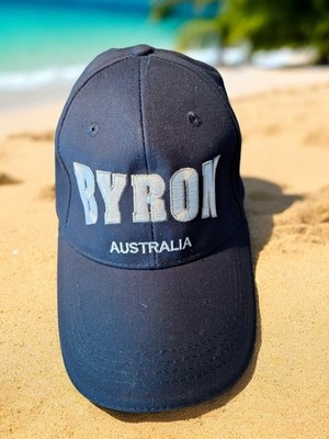 Byron Bay Australia Hat New Navy White Cotton One Size Casual Collector s Cap