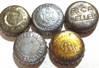 5 ANCIENTS CAPS BEER"CHILE CORK"CROWN CAP KRONKORKEN CORONA TAPPI CAPSULE KAPSEL